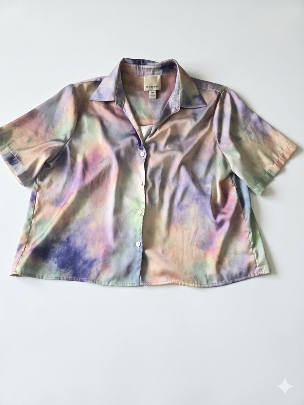 Tie-Dye Pastel Button-Up Shirt - Multi-Color